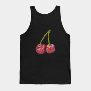 Red Cherries - Oil Pastel drawing Tank Top